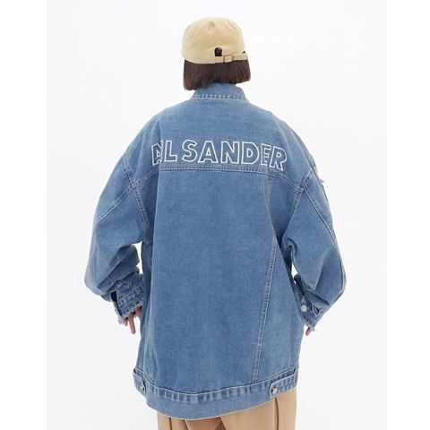 磨破水洗洋氣牛仔外套女2023秋新款oversize寬鬆bf情侶夾克上衣潮