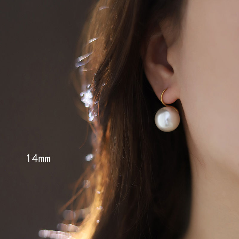 新中式珍珠高档耳环新款时尚耳挂耳饰女高级感轻奢网红爆款耳钩