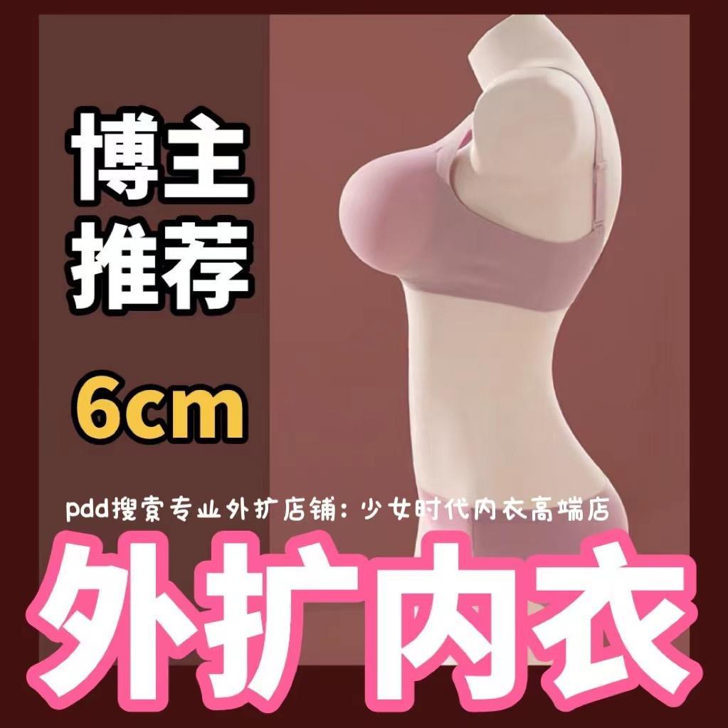 韓國外擴內衣女小胸聚攏顯大加厚6CM4CM無痕無鋼圈防下垂舒適胸罩