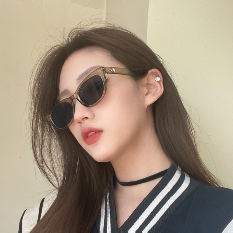 2023新款防紫外線貓眼墨鏡女潮高級感ins歐美辣妹y2k太陽眼鏡男款