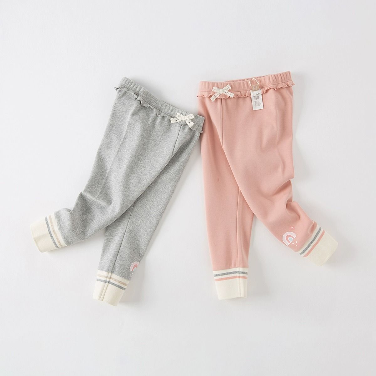 Girls' leggings 2023 spring and autumn style baby girl pants pure cotton casual pants girls fashionable children's pants for outer wear