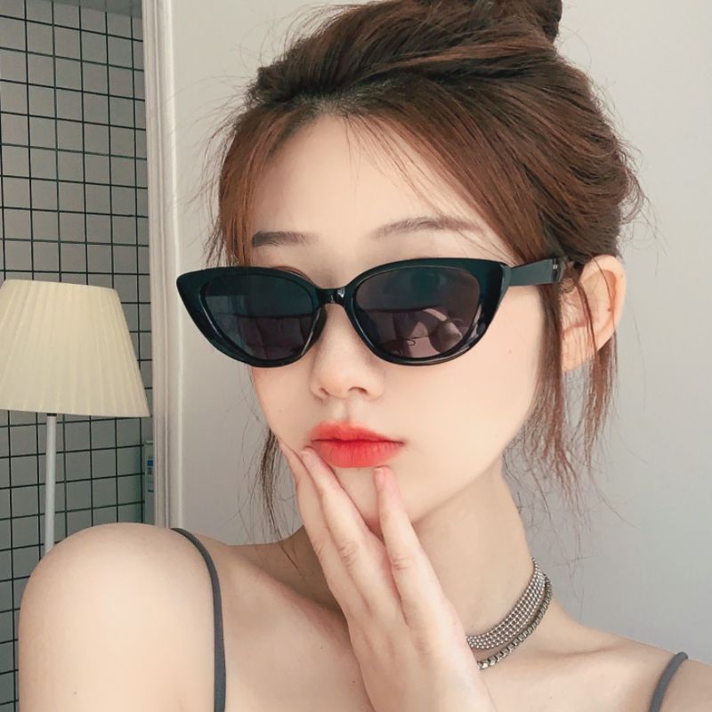 貓眼復古小框墨鏡Y2K辣妹眼鏡歐美ins偏光防紫外線近視太陽鏡女潮