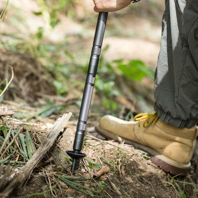 Trekking Poles Folding Multifunctional Outdoor Hiking Camping Self-defense Ultra-light Tactical Set Walking Stick_voghion.com