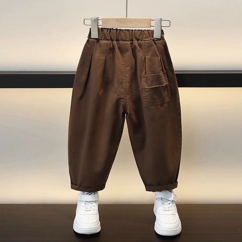 Boys' pants spring and autumn children's  new early autumn baby white 6 casual pants 1 loose 5 autumn 4 years old