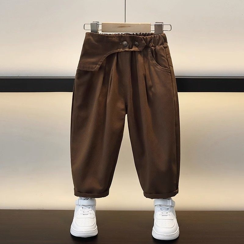 Boys' pants spring and autumn children's  new early autumn baby white 6 casual pants 1 loose 5 autumn 4 years old