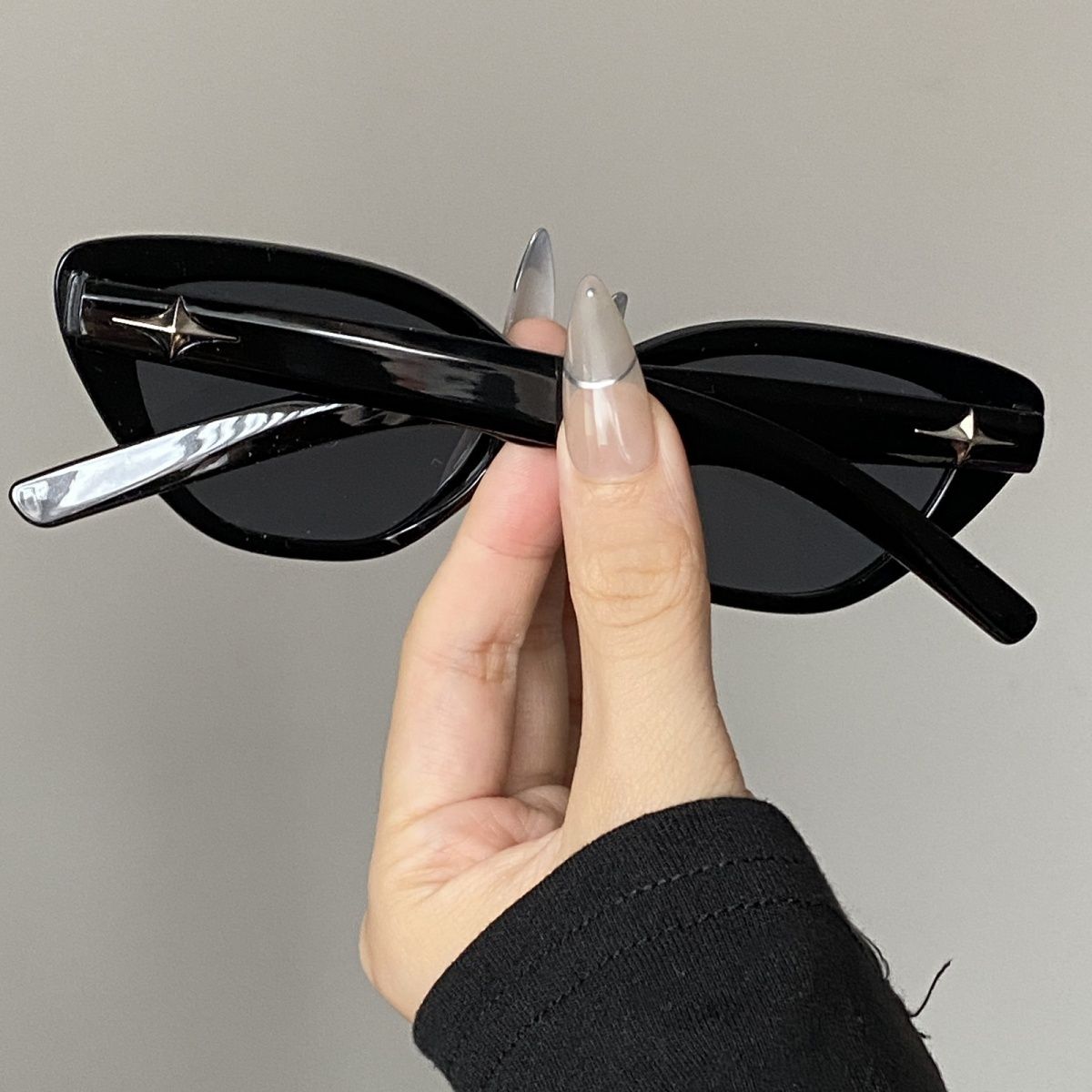 European and American hot girls ins sunglasses female summer seaside sunshade cat eye trendy sunglasses internet celebrity street shooting sunglasses male