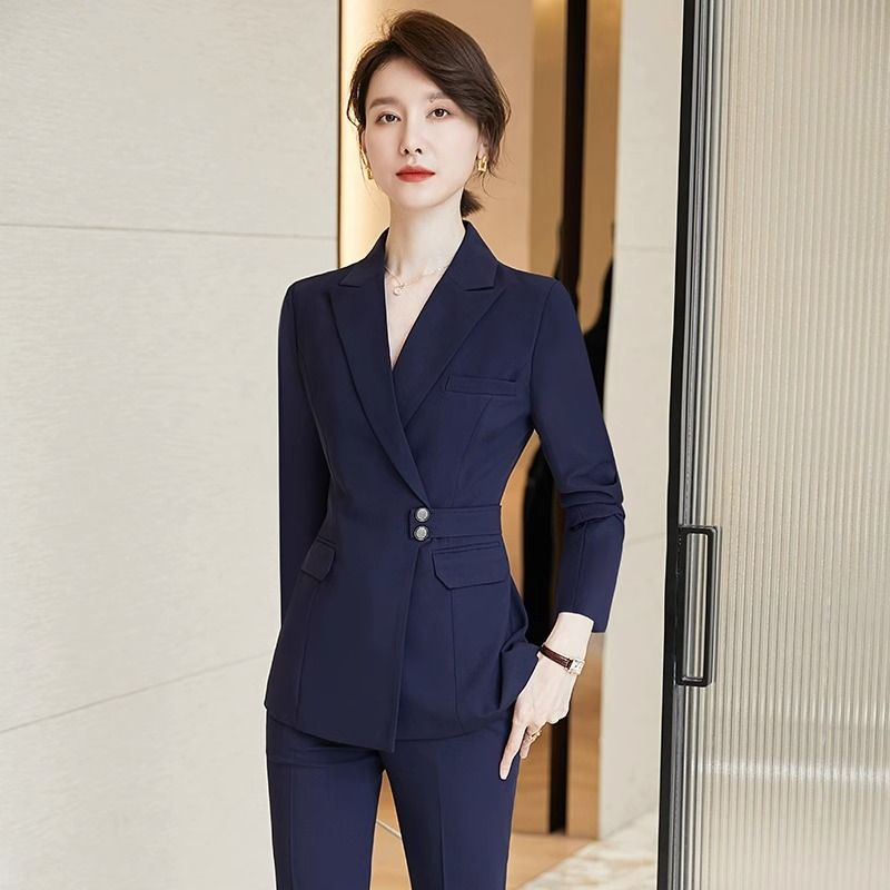 高端西裝套裝女春秋職業氣質女神范商務正裝職場小西服外套工作服