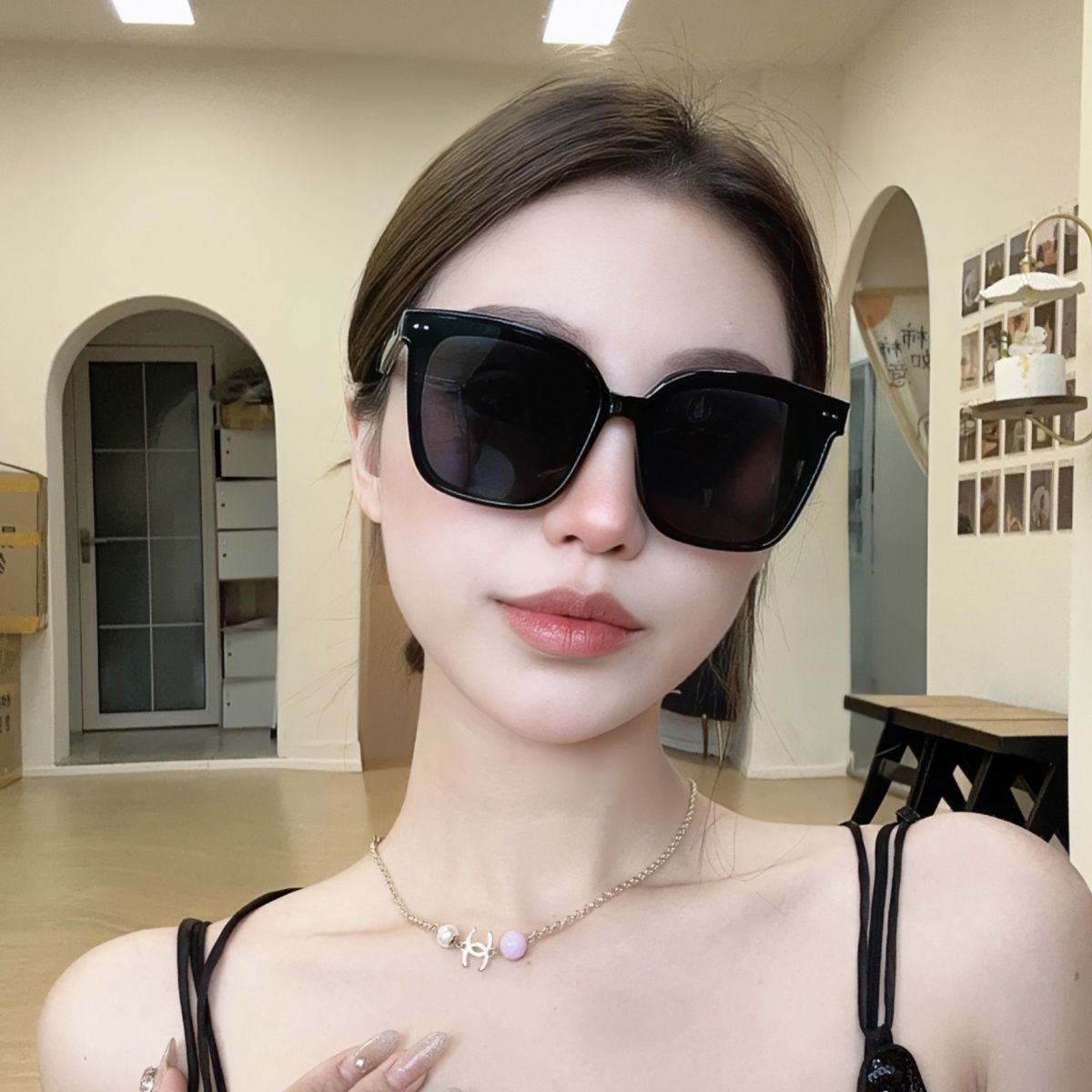 墨鏡女2023新款潮高級感ins大臉顯瘦防紫外線開車太陽眼鏡男夏季