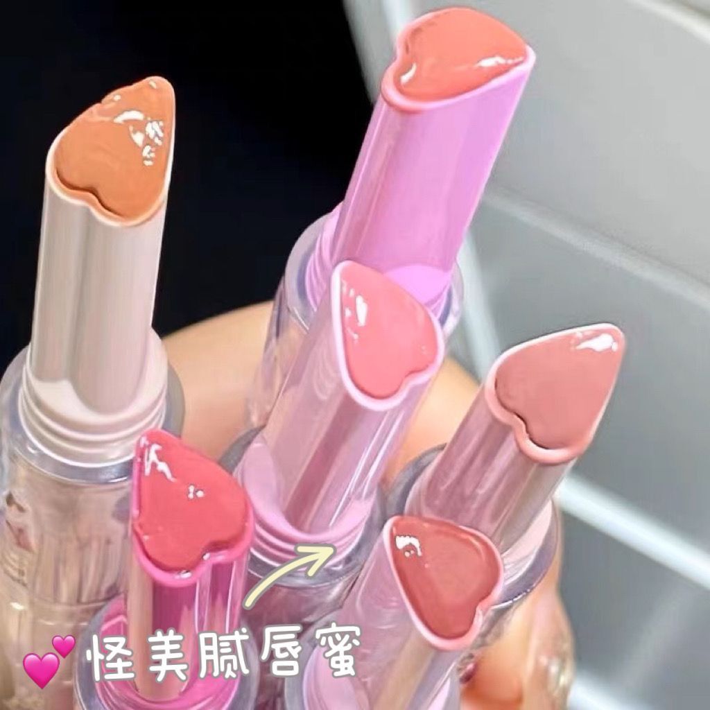 初吻棒固體唇蜜按壓式口紅唇膏筆唇凍唇彩鏡面水光玻璃唇釉口紅女