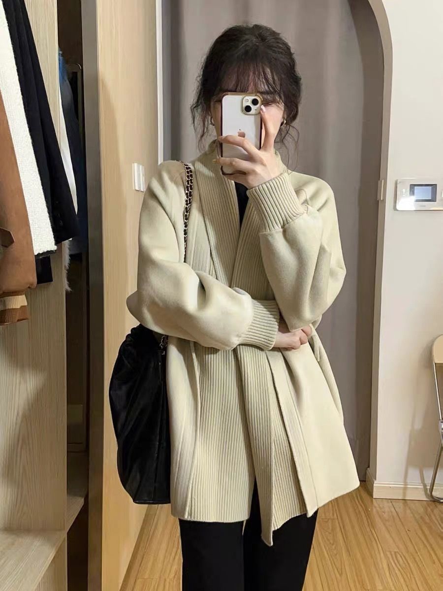 港味復古chic毛衣外套女春秋季2023新款秋裝日系慵懶復古針織開衫