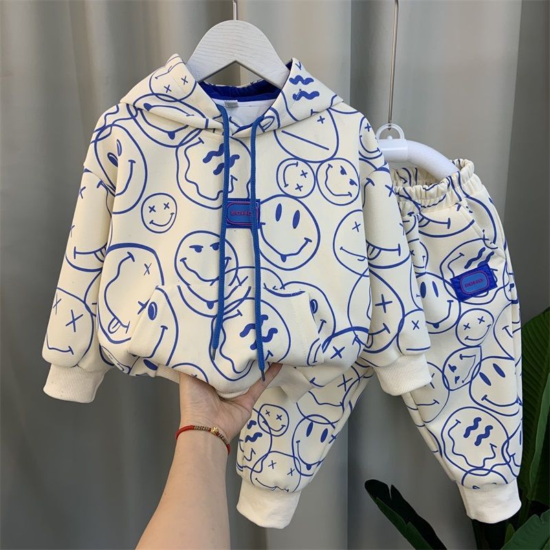 童裝男童衛衣套裝2023新款洋氣寶寶春秋季衣服兒童韓版帥氣兩件套