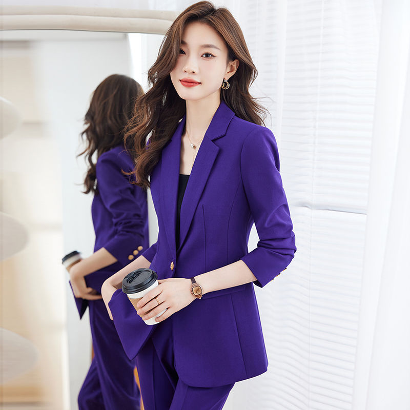 High-end suit suit for women  spring and autumn new temperament goddess style professional suit suit formal work clothes for women