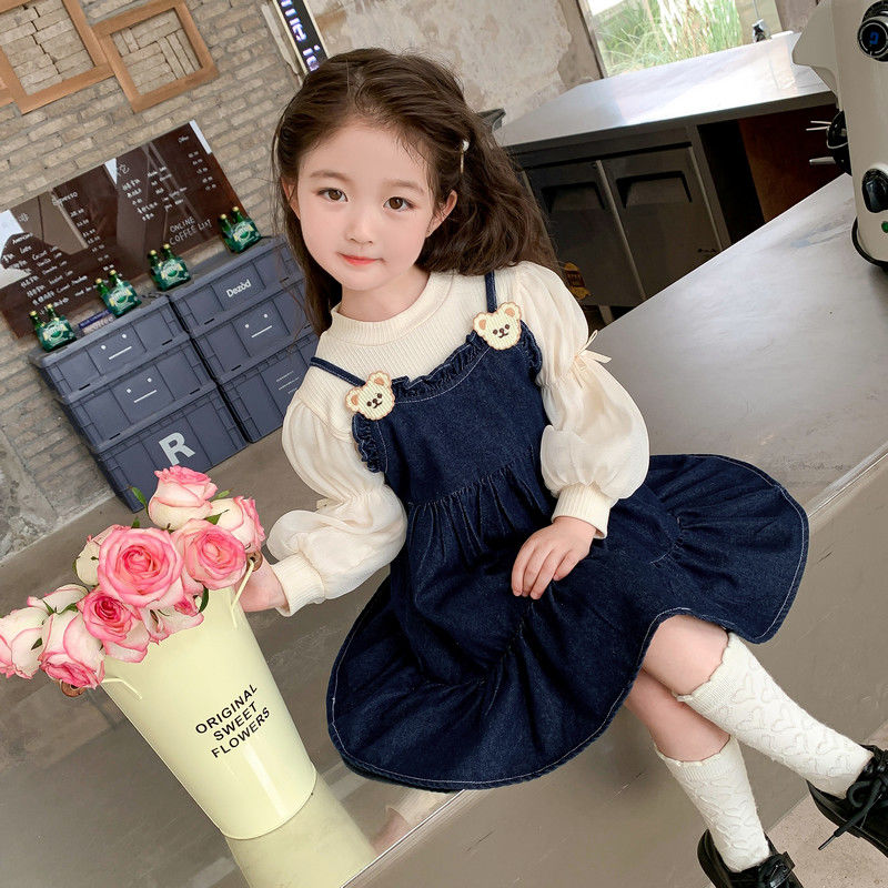 Girls Suits Spring and Autumn 2023 New Fashionable Girls Baby Autumn Internet Celebrity Children's Clothing Autumn Clothes