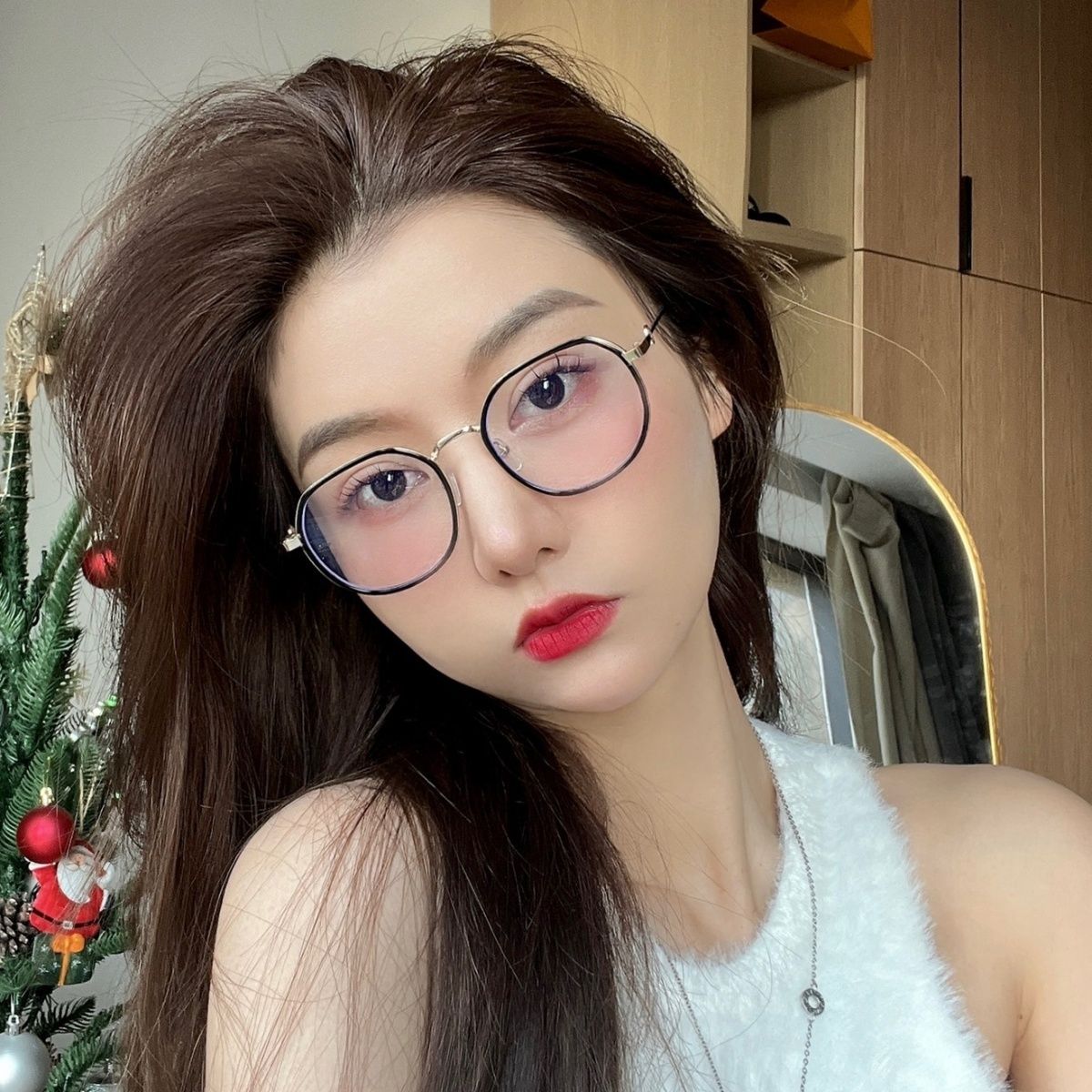 韓版潮眼鏡框圓形近視女防藍光抗輻射素顏顯臉小ins風眼睛鏡架男