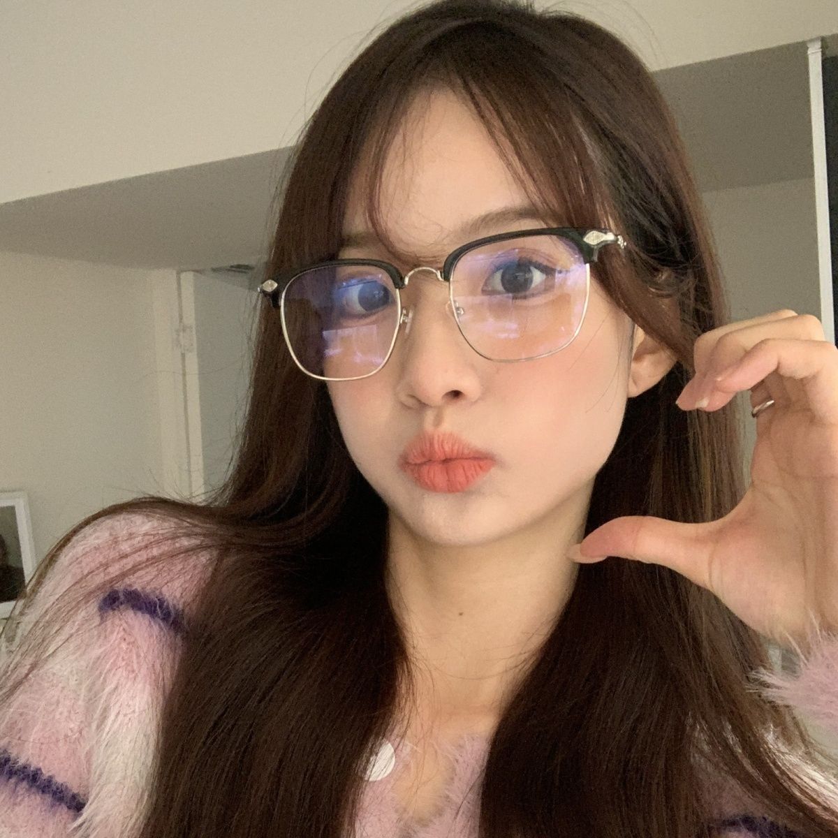 Plain black frame glasses frame men's flat glasses women's half-frame myopia glasses can be equipped with lenses big face frames eyes internet celebrity