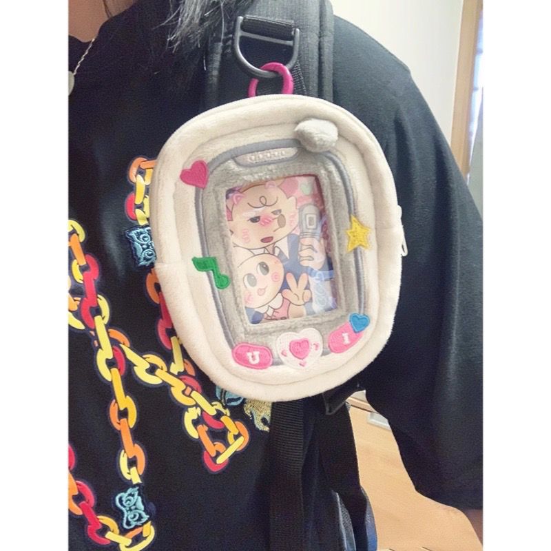 Cartoon Illustration Cute Funny Fun Plush Coin Purse Kratom Bag Card Holder Storage Bag Charger Storage Bag