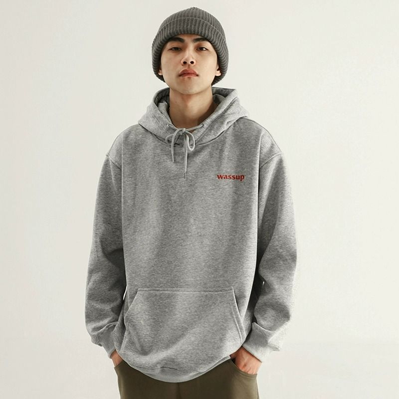 WASSUP HEODS trendy brand sweatshirt men's tops jacket hoodie heavy plus velvet autumn and winter versatile national trend