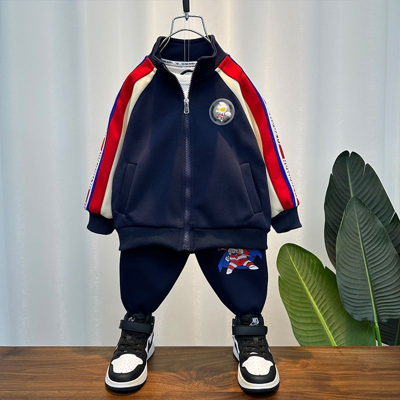 奧特曼衣服男童秋裝時髦童裝酷帥兒童春秋款帥氣休閒運動兩件套潮