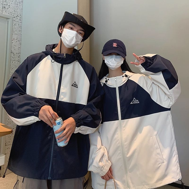 200斤特大碼衝鋒衣男女春秋風衣韓版棒球服oversize情侶工裝外套