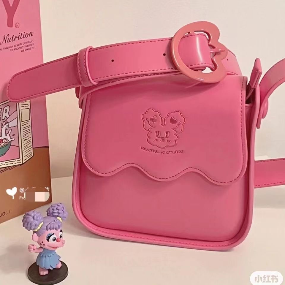 Runaway Tulip Retro Candy High-end Shoulder Bag Women's Tulip Lace Design Crossbody Bag Saddle Bag