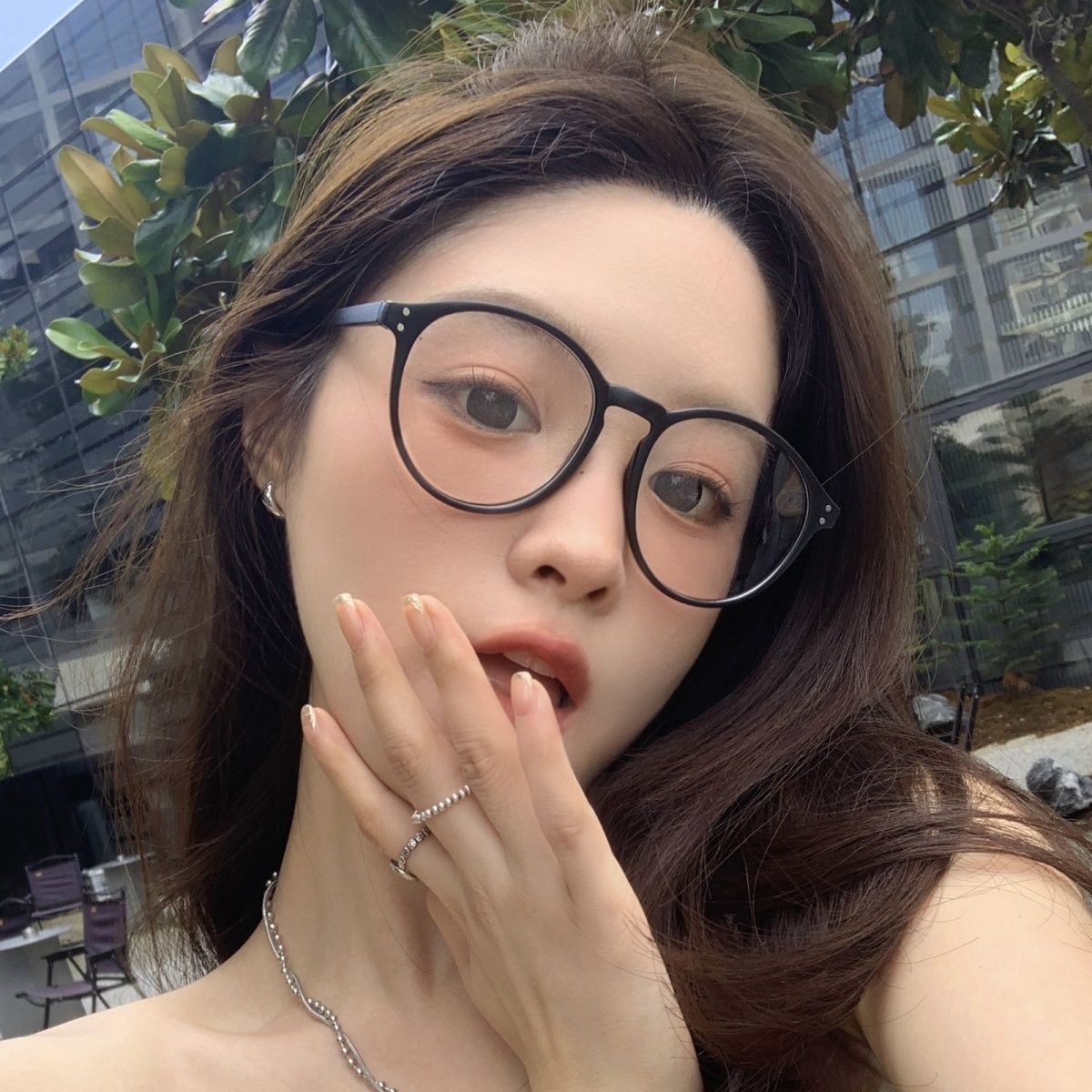ins風黑框近視眼鏡女素顏神器防輻射抗藍光韓版潮方形大框顯臉小
