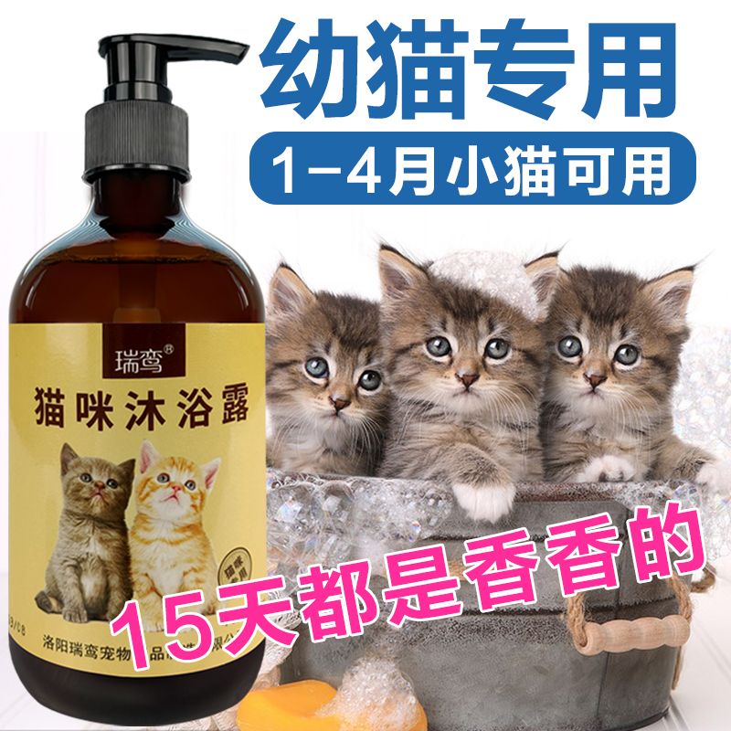 幼猫沐浴露1到4个月幼猫洗澡专用香波沐浴液除菌除蚤幼猫宠物用品