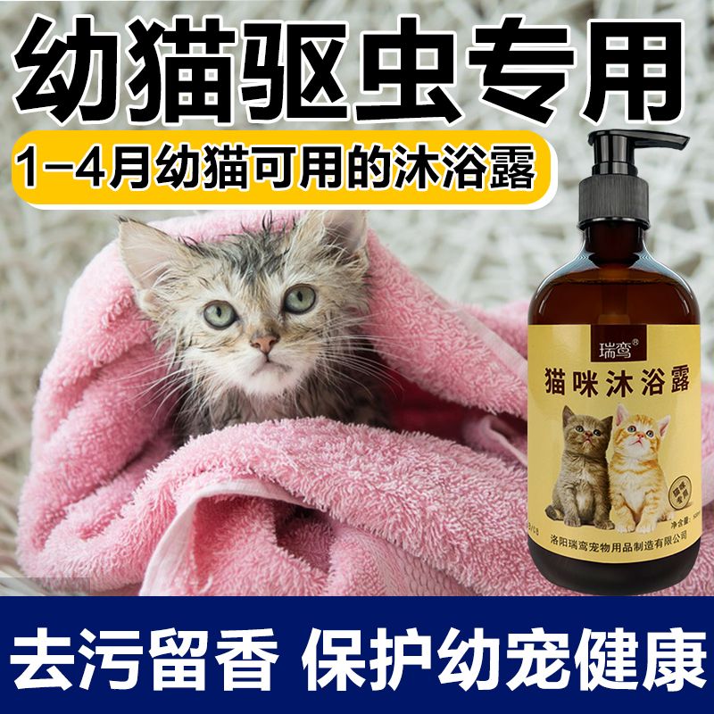 幼猫沐浴露1到4个月幼猫洗澡专用香波沐浴液除菌除蚤幼猫宠物用品