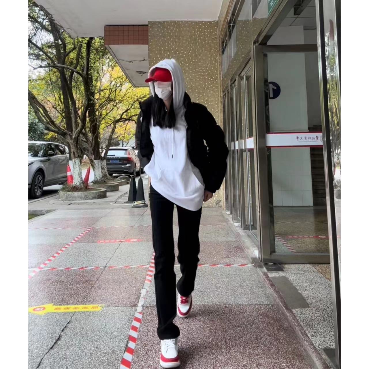 黑色秋冬季牛仔褲女寬鬆直筒顯瘦高街百搭彈力簡約辣妹美式加長褲