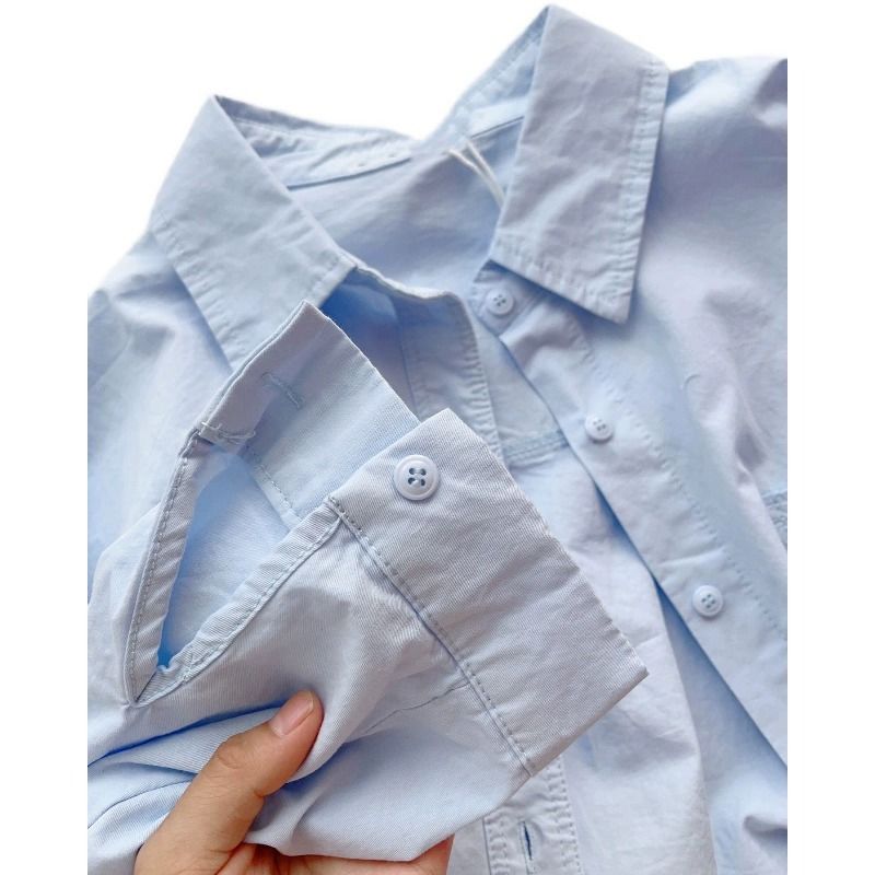 Dopamine is the perfect outfit~cold style design casual loose solid color shirt long sleeve women's autumn style fashion