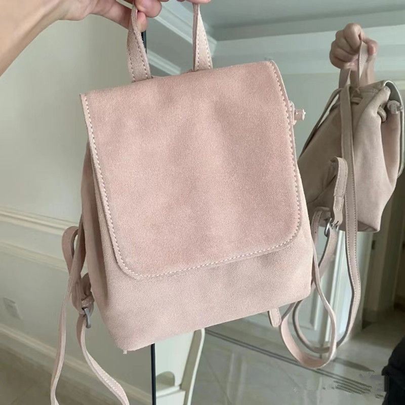 Korean style ins girl pink backpack 2023 new niche casual commuting small bag versatile travel small backpack