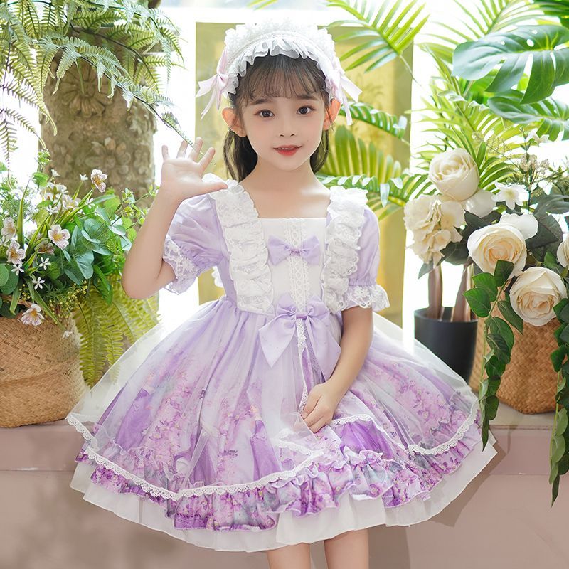 洛丽塔小女孩连衣裙Lolita公主裙女童夏季儿童洋气甜美可爱蓬蓬裙