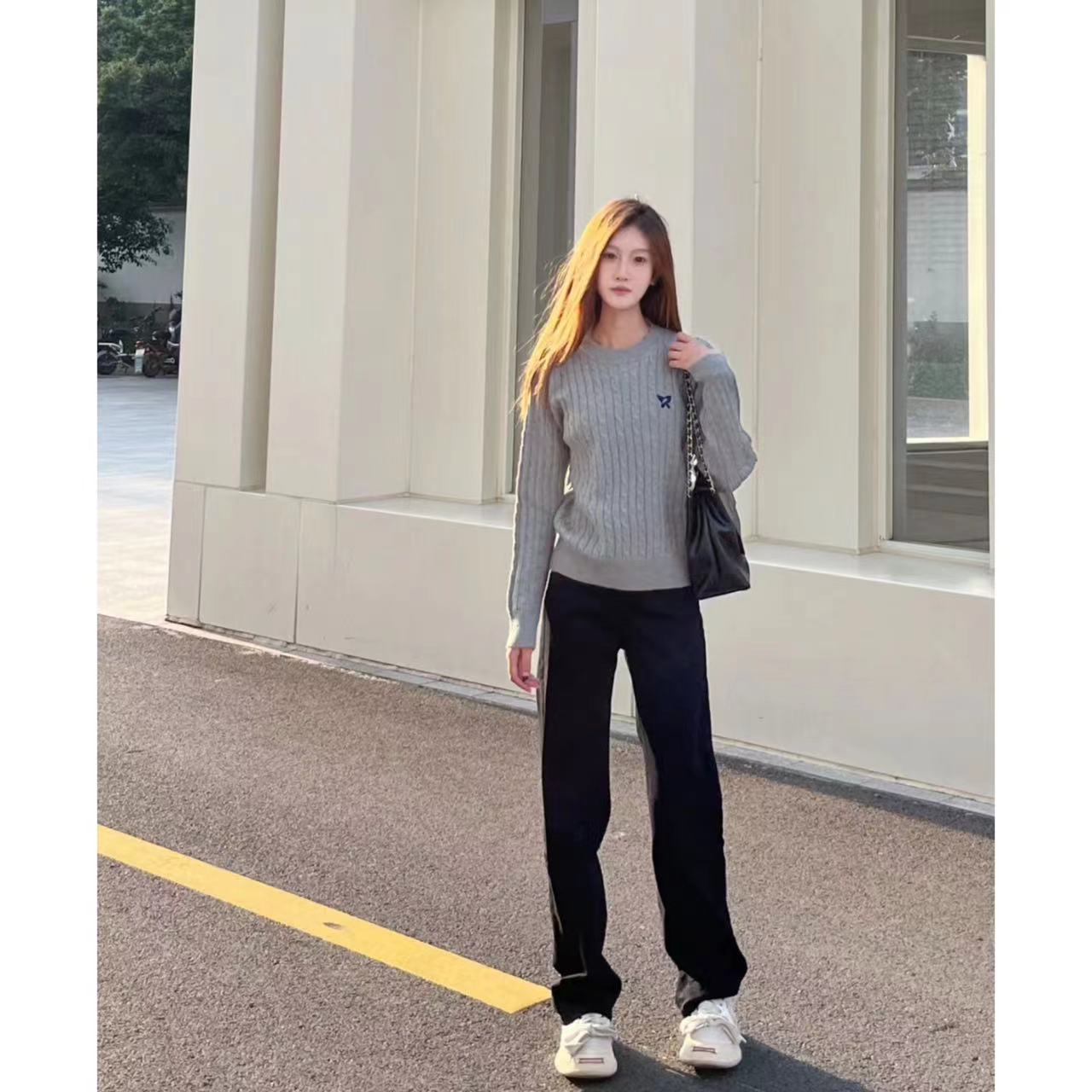 黑色直筒牛仔褲女寬鬆直筒拖地加長褲百搭彈力秋冬季簡約美式韓版
