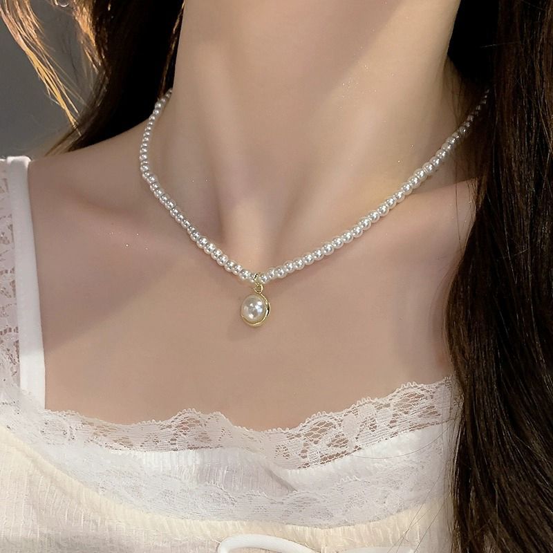 巴洛克珍珠项链法式轻奢小众高级感锁骨链2023新款爆款颈链配饰女