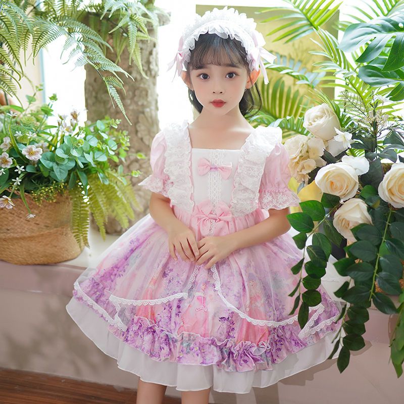 洛丽塔小女孩连衣裙Lolita公主裙女童夏季儿童洋气甜美可爱蓬蓬裙