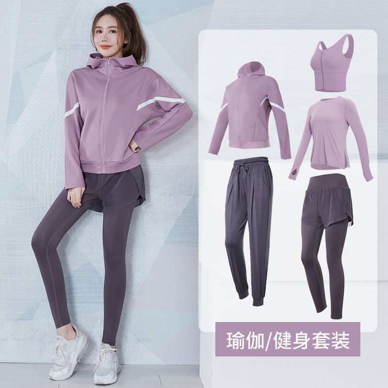 Fanstick yoga clothing suit for women spring and autumn  new running training fitness high-end professional sportswear