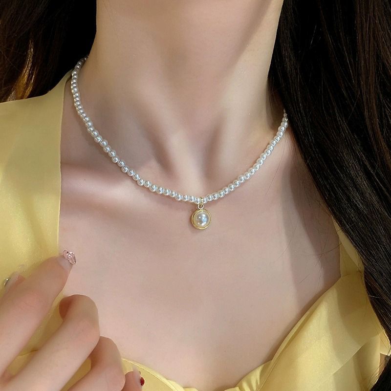 巴洛克珍珠项链法式轻奢小众高级感锁骨链2023新款爆款颈链配饰女