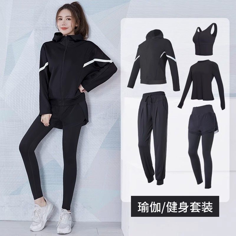 Fanstick yoga clothing suit for women spring and autumn  new running training fitness high-end professional sportswear