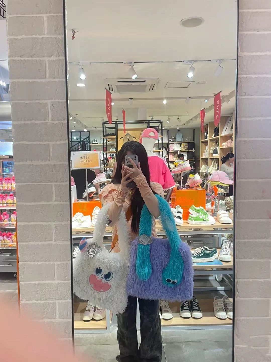 三福包包丑娃娃小怪獸單肩包可愛趣味手提包搞怪丑萌毛絨包824285