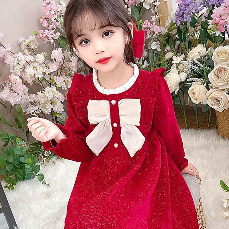 女童秋冬款连衣裙洋气时尚网红爆款公主风韩版小女孩气质裙子