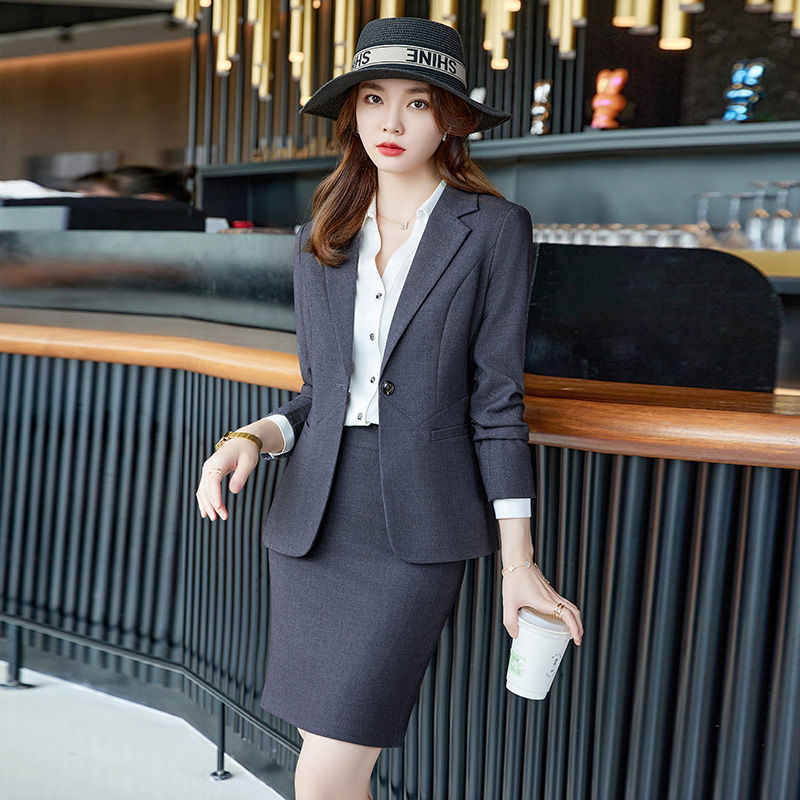  New Interview Professional Suit Work Clothes Women's Spring and Autumn Temperament Civil Servant Small Suit Formal Suit Jacket