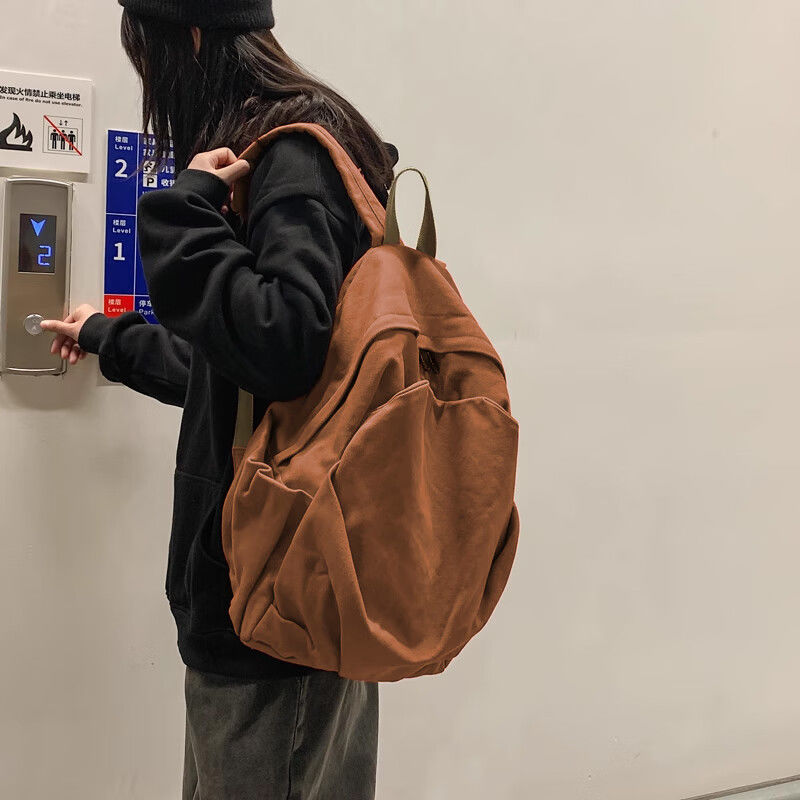 書包初中生高中大學生簡約百搭大容量電腦旅行背包女雙肩包男