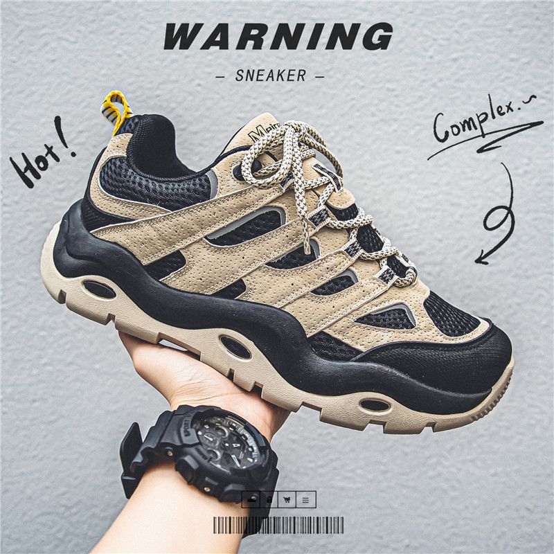 Trendy Hong Kong Thick Sole Height-Increasing Dad Shoes Versatile 2023 New Autumn Sports Sneakers Men's Style_voghion.com