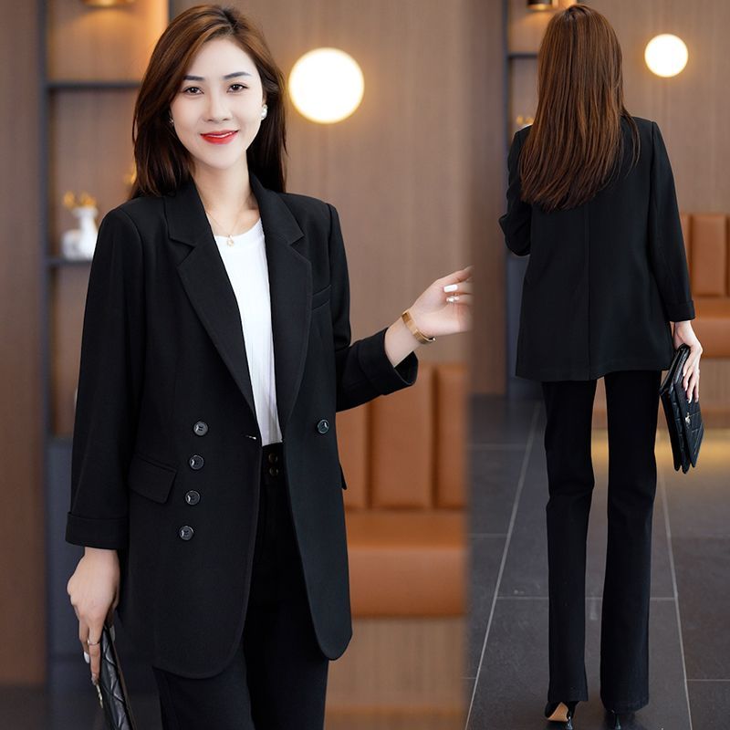 Khaki blazer women's spring and autumn design 2023 new popular autumn clothing Korean style loose casual suit