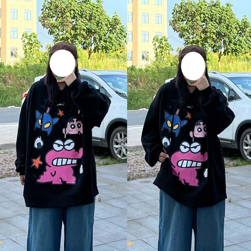特大碼300斤減齡連帽衛衣女秋季新款胖mm寬鬆慵懶風顯瘦百搭上衣2