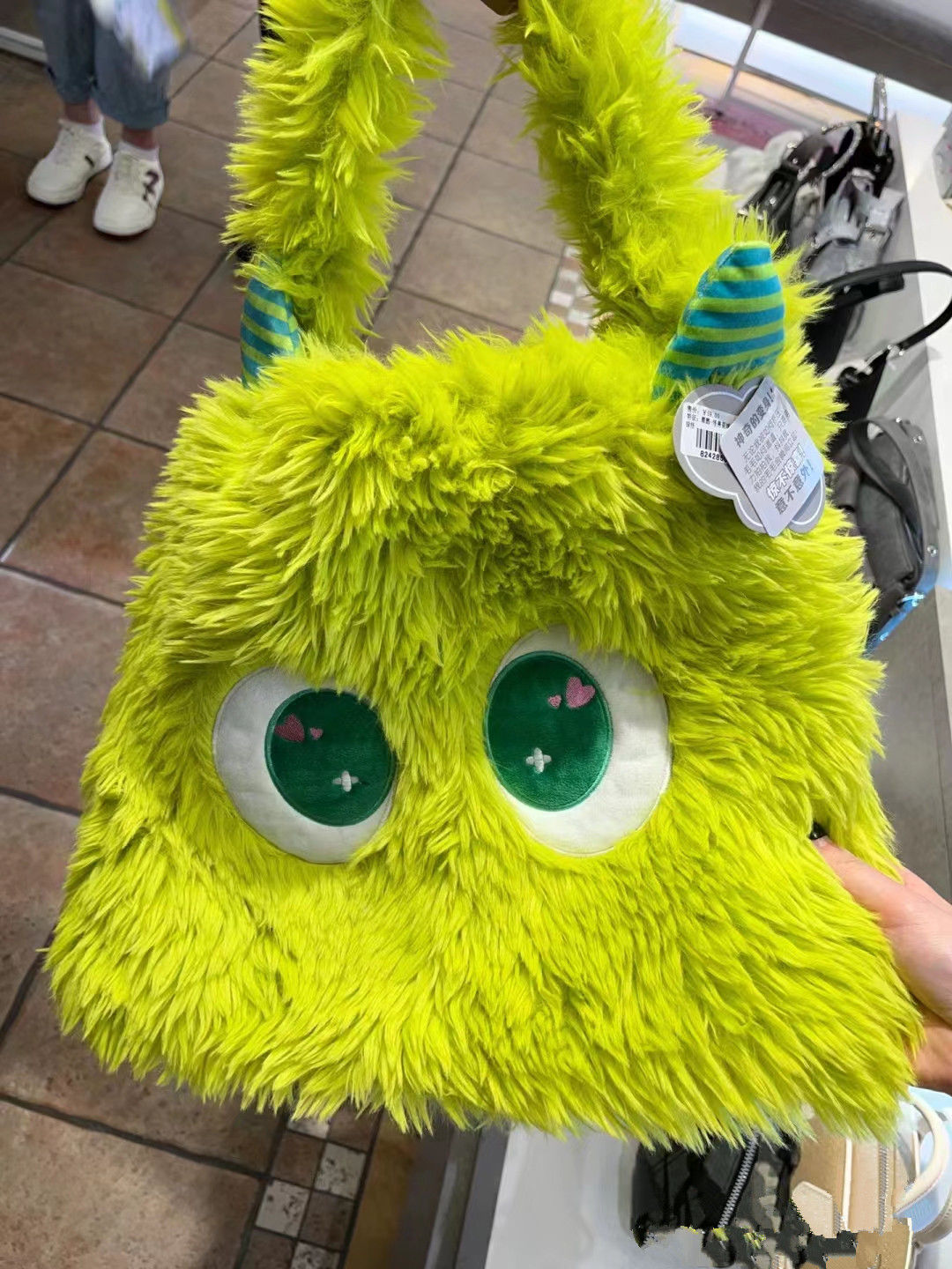 Sanfu Bag Ugly Doll Little Monster Shoulder Bag Cute Fun Handbag Funny Ugly Plush Bag 
