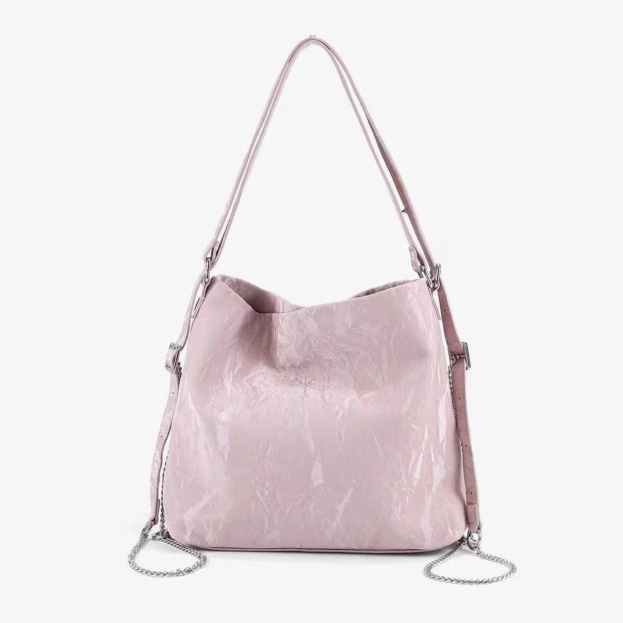 New hand-scratch pattern lightweight shoulder bag women's niche design backpack crossbody bag multiple carrying methods tote bag