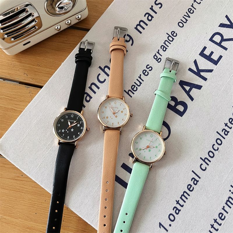 Black Starry Sky Watch Boys Girls, Ins College Style, Korean Version, Niche, Simple And Fashionable, Aesthetic Appeal,_voghion.com
