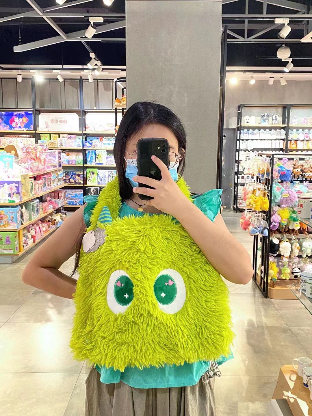 Sanfu Bag Ugly Doll Little Monster Shoulder Bag Cute Fun Handbag Funny Ugly Plush Bag 