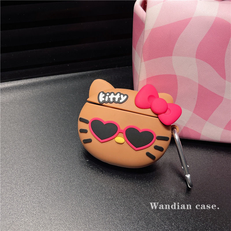 趣味卡通Kitty猫咪适用airpods保护套三代pro2苹果无线蓝牙耳机套
