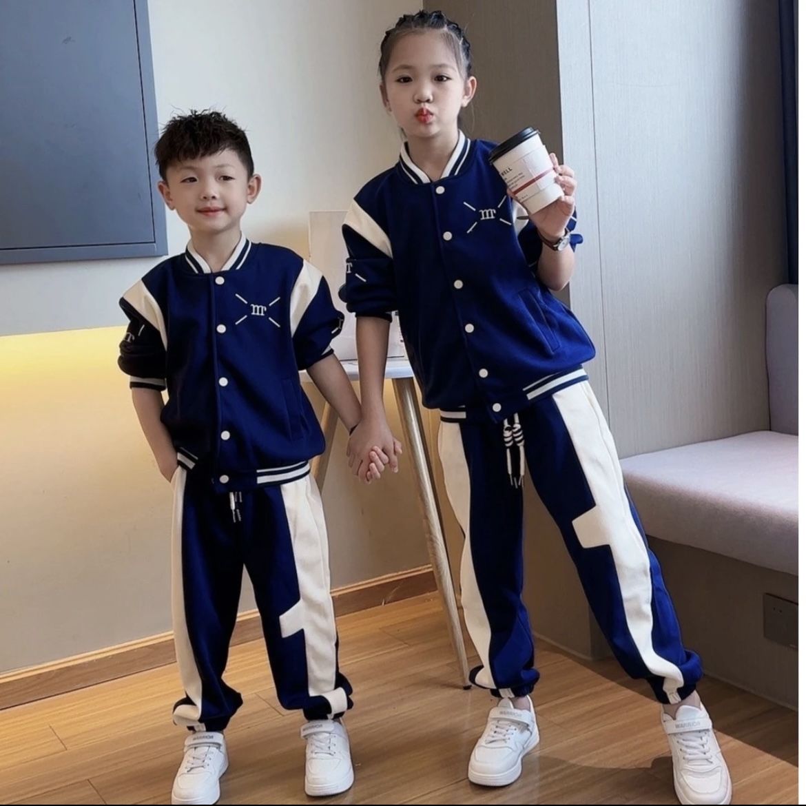 兄妹装春秋棒球服套装2023男女童童运动两件套姐弟装学院风龙凤胎